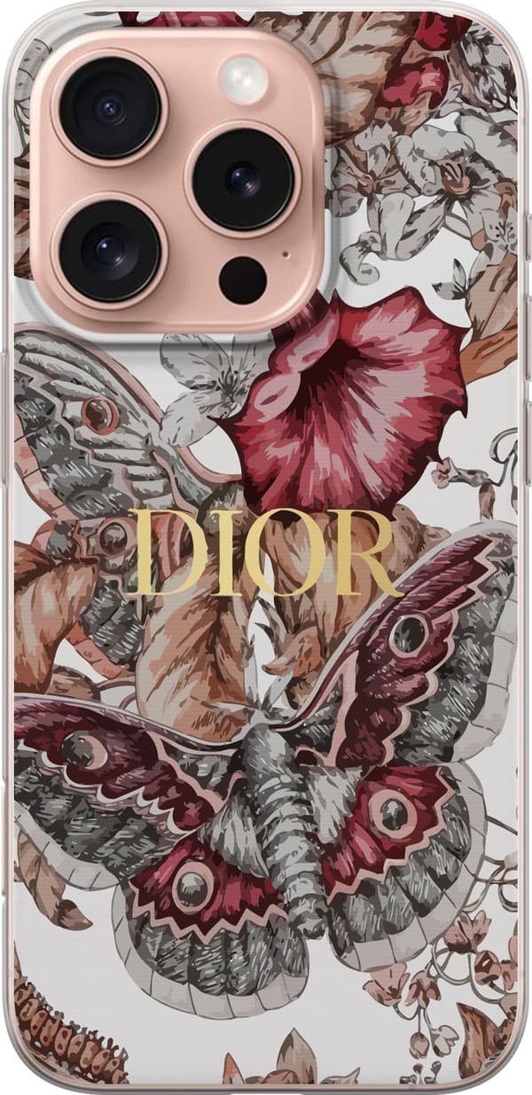 Kompatibelt Mobildeksel til Apple iPhone 16 Pro Blomster D I O R