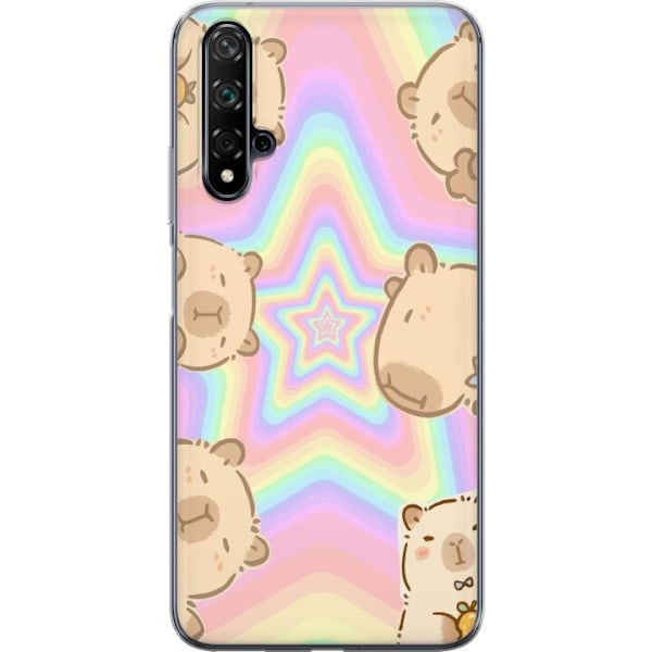 Huawei nova 5T Läpinäkyvä kuori Kawaii Capybara Galaxy Söp