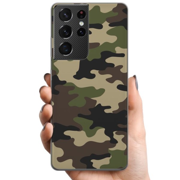 Samsung Galaxy S21 Ultra 5G TPU Mobilcover Militær
