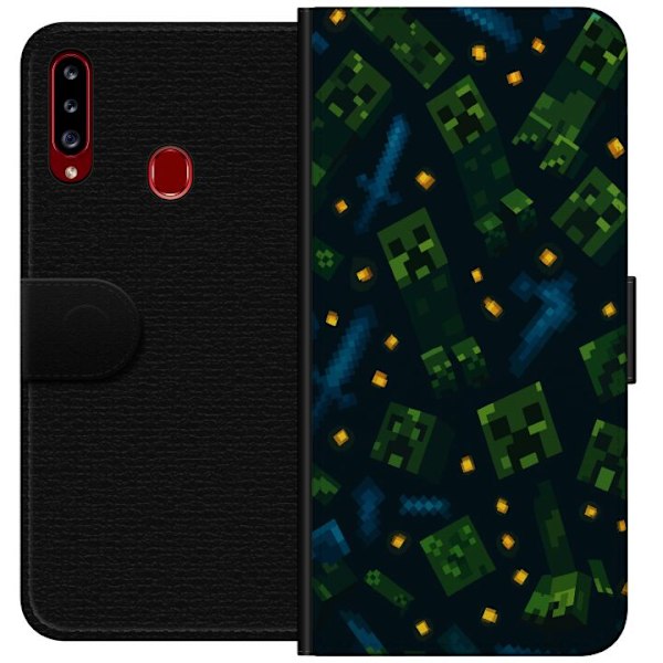 Samsung Galaxy A20s Lompakkokotelo Minecraft Dungeons Mob