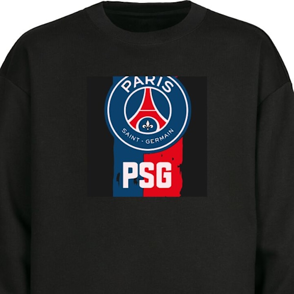 Sweatshirt til Voksne | Klassisk Collegebluse Paris Saint-Germ sort L