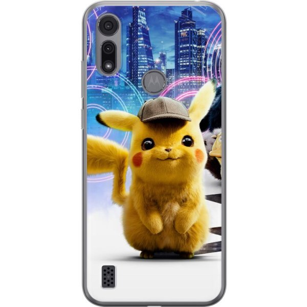 Motorola Moto E6i Gjennomsiktig deksel Etterforsker Pikachu