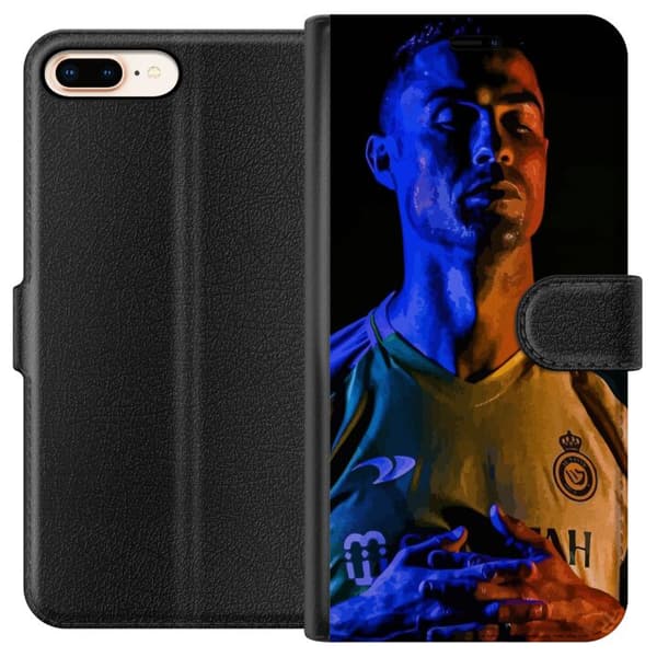 Kompatibelt Lommeboketui til Apple iPhone 8 Plus Cristiano Ronaldo