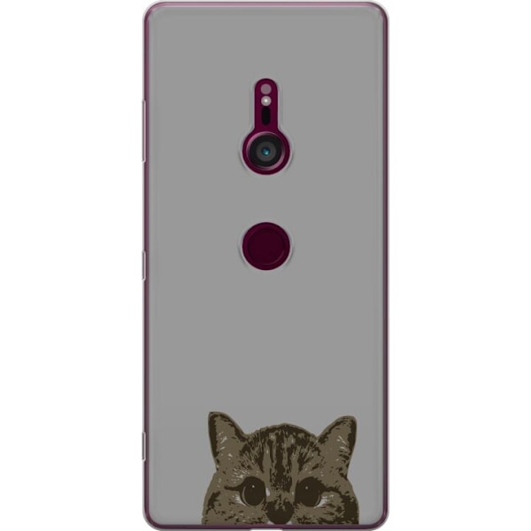 Sony Xperia XZ3 Gennemsigtig cover Grå Katteblik - stilfuld k