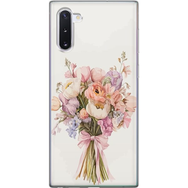Samsung Galaxy Note10 Genomskinligt Skal Mobilskal med färgglad blombukett i romantisk stil