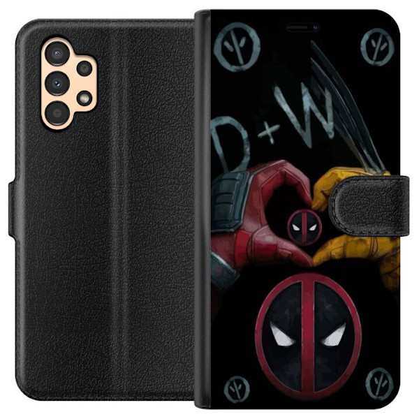 Samsung Galaxy A13 Plånboksfodral Deadpool & Wolverine Kärle