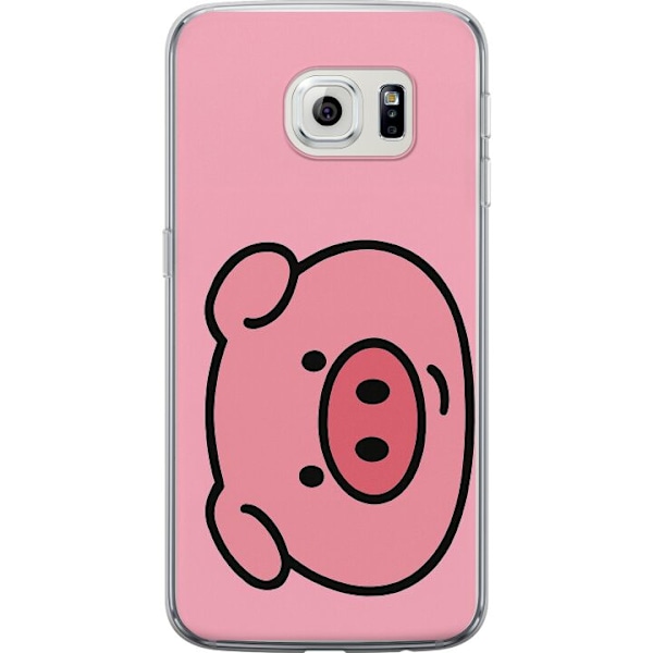 Samsung Galaxy S6 edge Genomskinligt Skal Kawaii Piggy