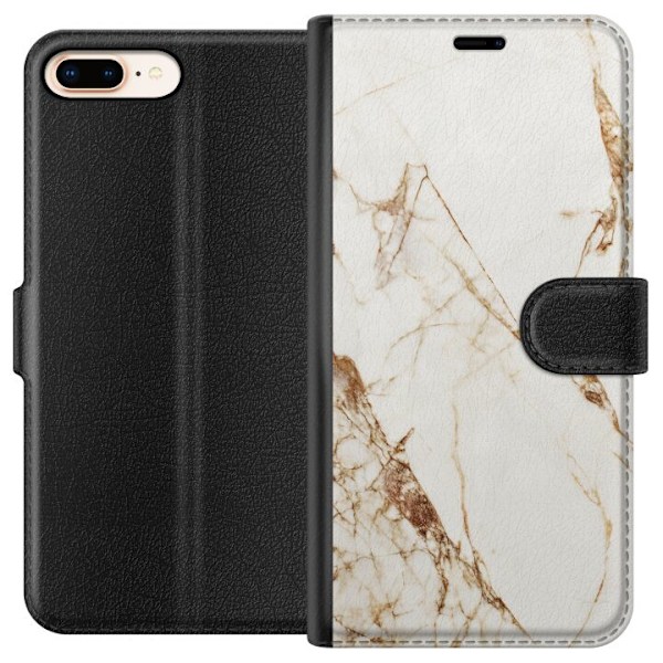 Apple iPhone 7 Plus Tegnebogsetui Hvid marmor