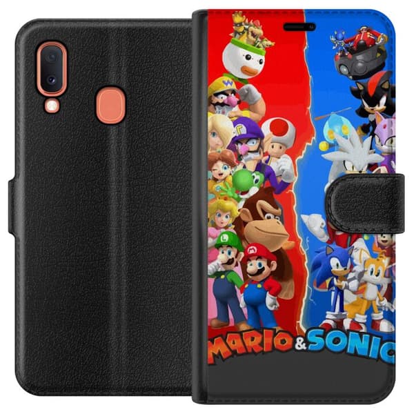 Kompatibelt Lommeboketui til Samsung Galaxy A20e Super Mario