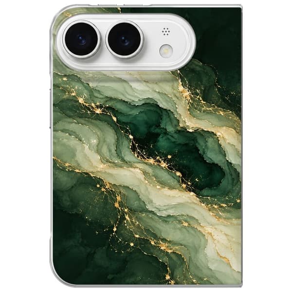 Yhteensopiva Puhelinkuori Apple iPhone Duo Metsämarmori vihreä