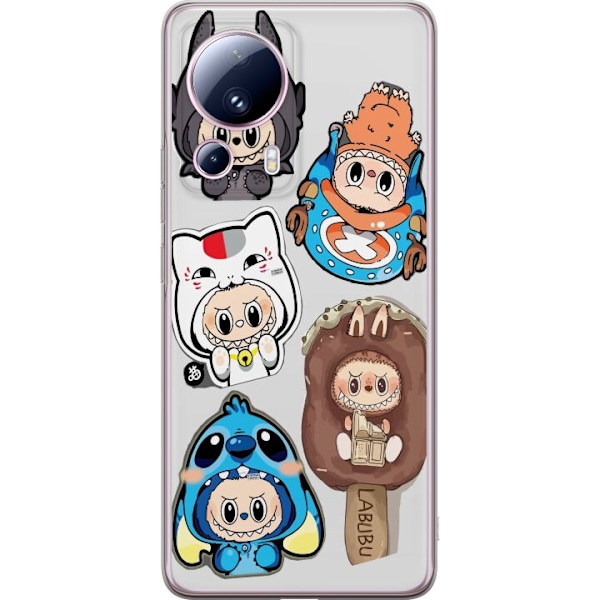 Xiaomi 13 Lite Genomskinligt Skal Labubu figursamling – Pop Mart Labubu The Monsters i färgglad design