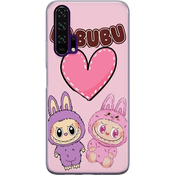 Honor 20 Pro  Läpinäkyvä kuori Labubu Pink Monster