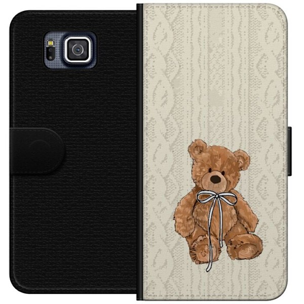 Samsung Galaxy Alpha Plånboksfodral Liten Nalle – klassisk nalle i enkel design