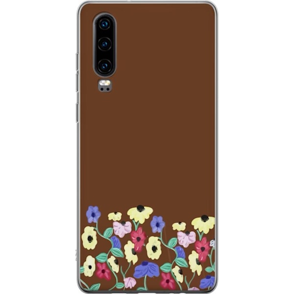 Huawei P30 Gjennomsiktig deksel Blomster