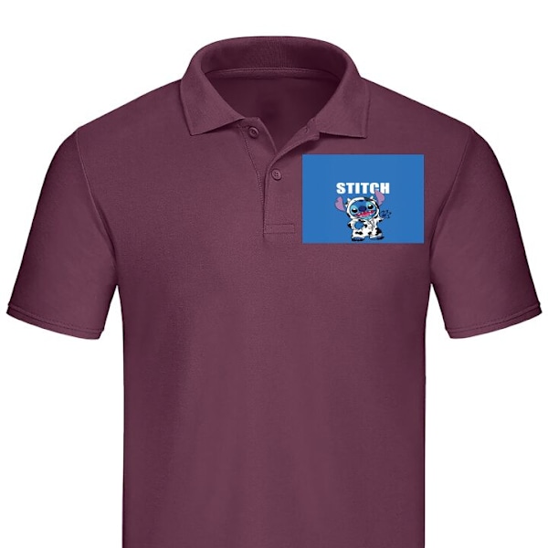 Poloshirt til Voksen | Elegant Poloshirt Sy Bordeaux X-Large