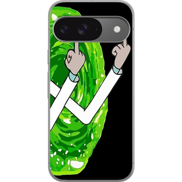 Google Pixel 9 Läpinäkyvä kuori Rick and Morty