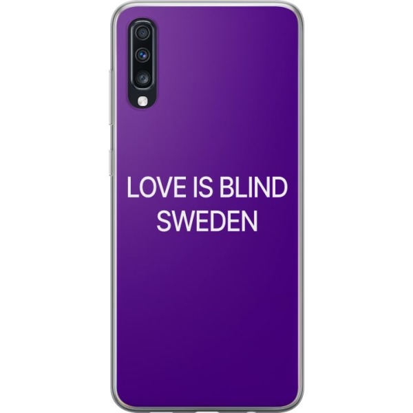 Samsung Galaxy A70 Läpinäkyvä kuori Rakkaus on sokea