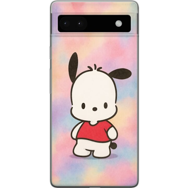 Google Pixel 6a Läpinäkyvä kuori Kawaii Sanrio Pochacco