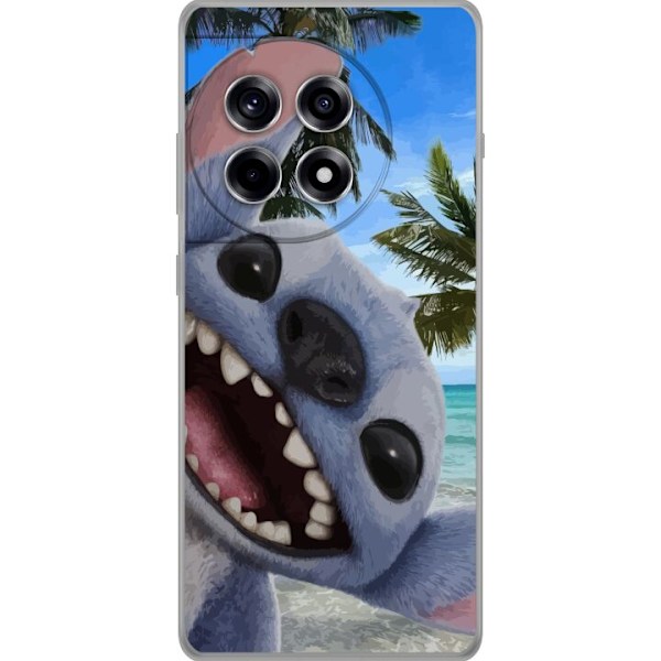 OnePlus 12R Läpinäkyvä kuori Stitch-matkapuhelinkotelo, jossa on suloiset ystävyysmaalaukset.