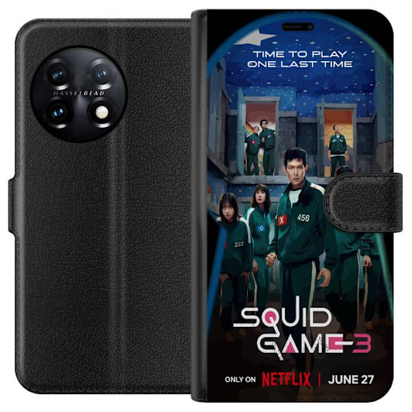 OnePlus 11R Plånboksfodral Squid Game Säsong 3 Seriefigurer Populärt TV Serie Motiv Ikoner Spänning Drama Asiatisk Design Trend