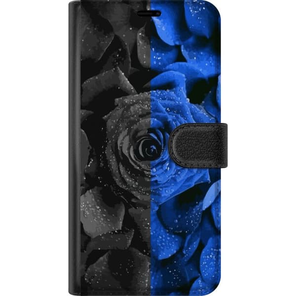 Kompatibel Tegnebogsetui til Samsung Galaxy S20+ Sort og blå rose