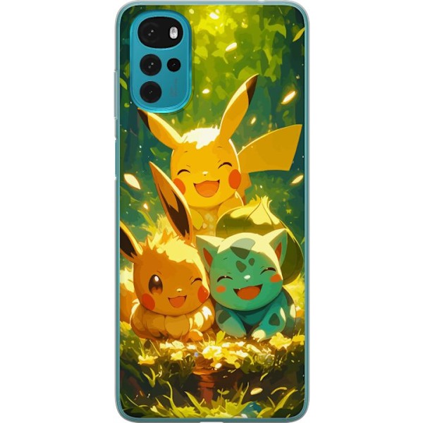 Motorola Moto G22 Genomskinligt Skal Pixelmonster spelstil –
