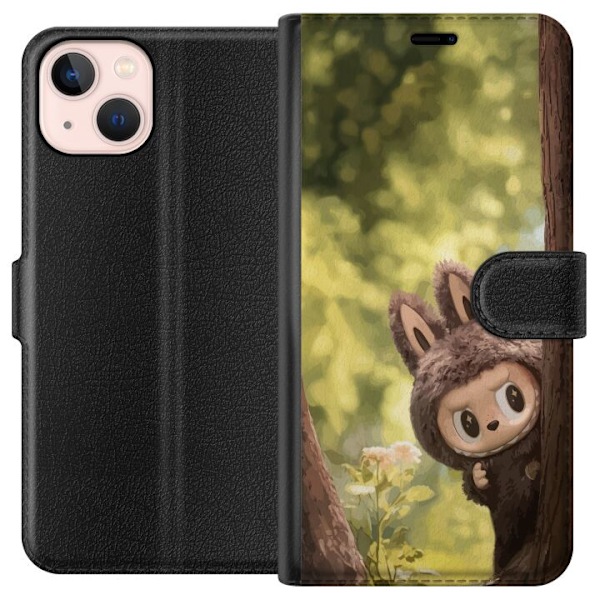 Apple iPhone 13 Lompakkokotelo Labubu Graffiti Vibes – Katutaide hirviömuodossa