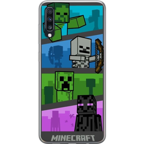 Samsung Galaxy A70 Gennemsigtig cover Minecraft