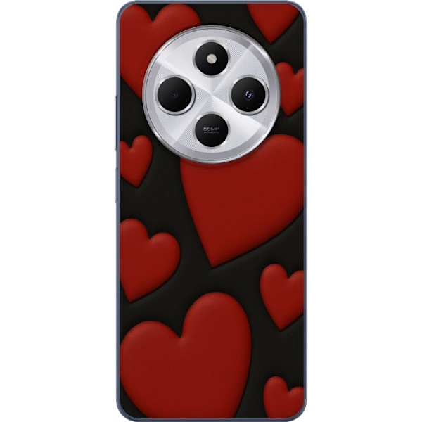 Xiaomi Redmi 14C Genomskinligt Skal Red Velvet Hearts