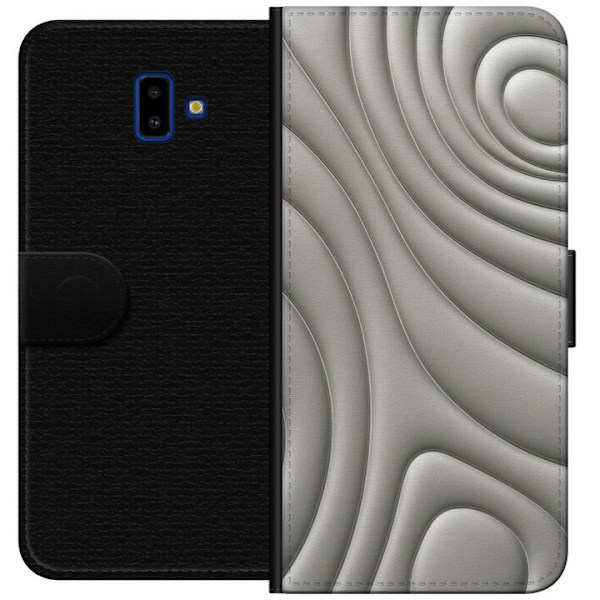 Samsung Galaxy J6+ Lompakkokotelo Hopea-aallot