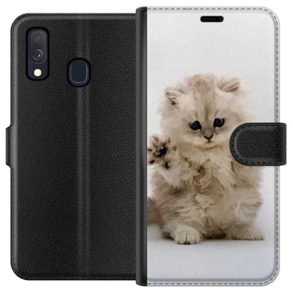 Kompatibel Tegnebogsetui til Samsung Galaxy A40 Kat