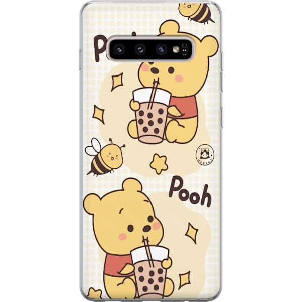 Samsung Galaxy S10+ Gennemsigtig cover Nalle Pooh-stil - klass
