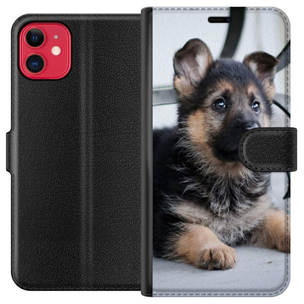 Apple iPhone 11 Lompakkokotelo Saksanpaimenkoira Puppy