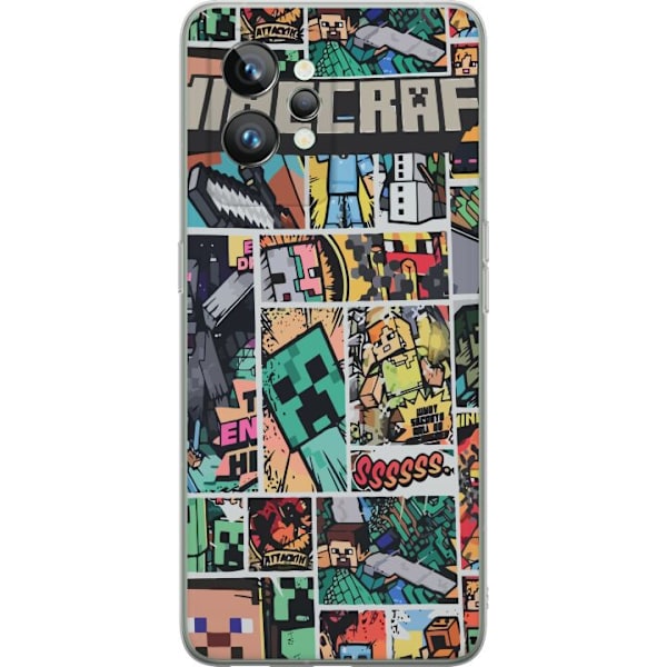 Realme GT2 Pro Läpinäkyvä kuori Minecraft Taide