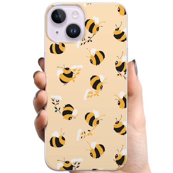 Apple iPhone 15 TPU Mobilskal Humlor Mönster
