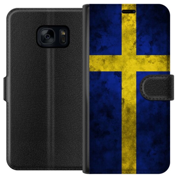 Samsung Galaxy S7 Lommeboketui Sverige Flag