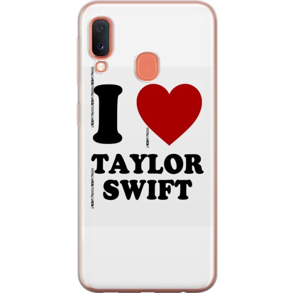 Samsung Galaxy A20e Genomskinligt Skal Taylor Swift