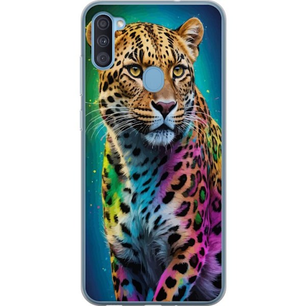 Samsung Galaxy A11 Läpinäkyvä kuori Leopard