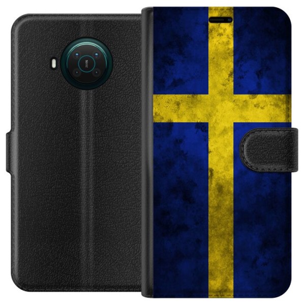 Nokia X20 Tegnebogsetui Sverige Flag