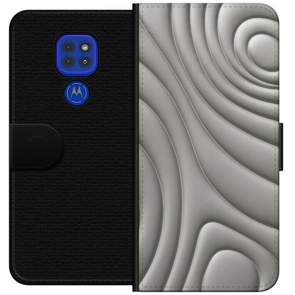 Motorola Moto G9 Play Plånboksfodral Silver Waves