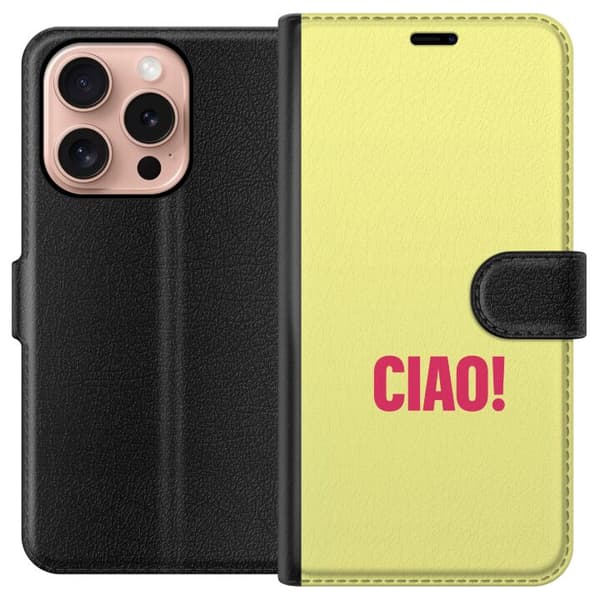 Kompatibelt Lommeboketui til Apple iPhone 16 Pro Rosa CIAO gul