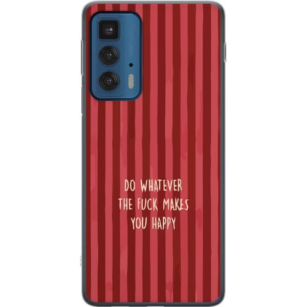 Kompatibelt Mobildeksel til Motorola Edge 20 Pro Gör det som gör dig glad rød