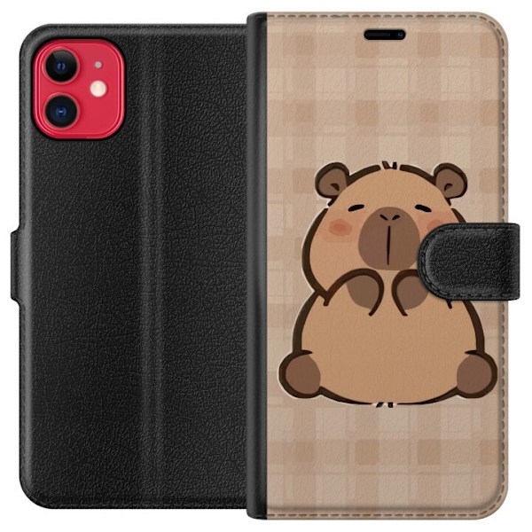 Apple iPhone 11 Tegnebogsetui Mobilskal kawaii capybara flera figurer japansk stil