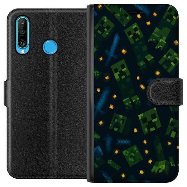 Huawei P30 lite Tegnebogsetui Minecraft Dungeons Mob