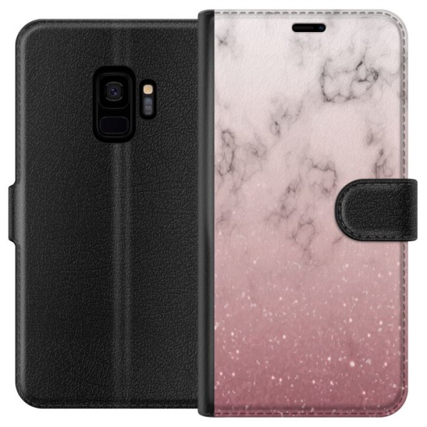 Samsung Galaxy S9 Lompakkokotelo Pehmeä pinkki marmori