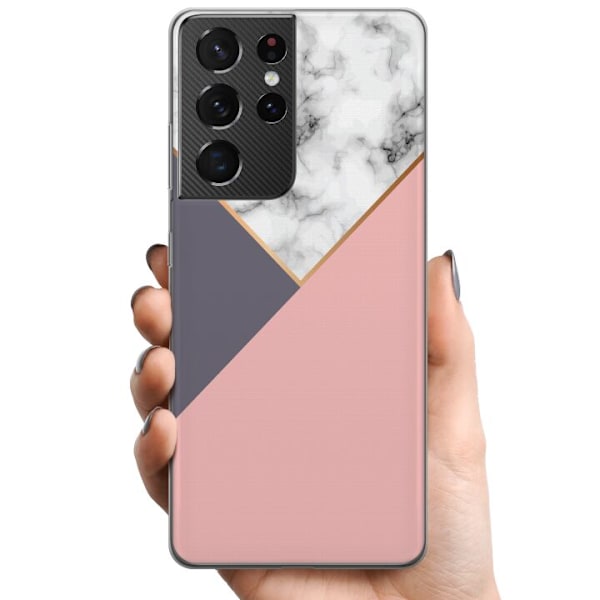 Samsung Galaxy S21 Ultra 5G TPU Matkapuhelimen kuori Marmori Leikkaus