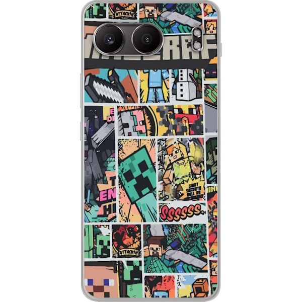 OnePlus Nord 4 Läpinäkyvä kuori Minecraft Taide
