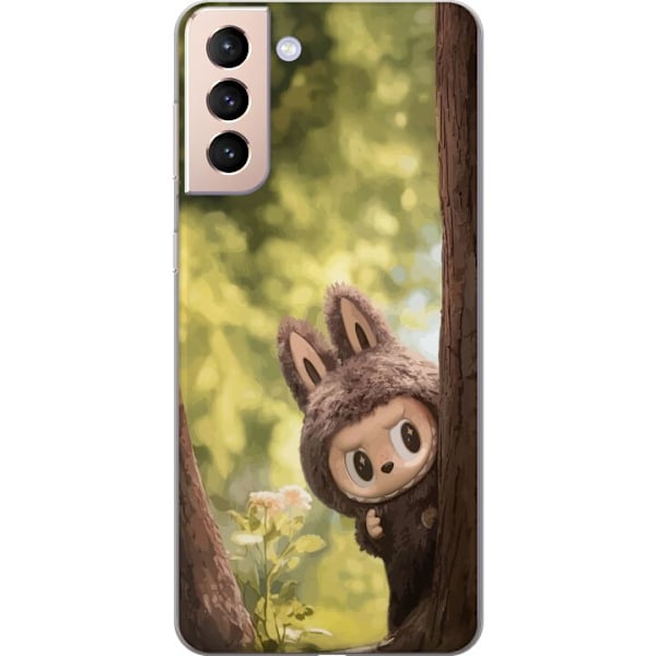 Samsung Galaxy S21 Läpinäkyvä kuori Labubu Graffiti Vibes – Katutaide hirviömuodossa