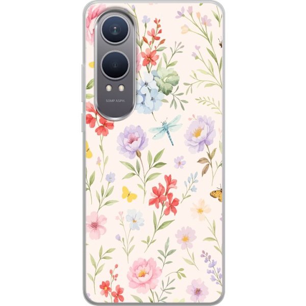 OnePlus Nord CE4 Lite Gjennomsiktig deksel Blomster