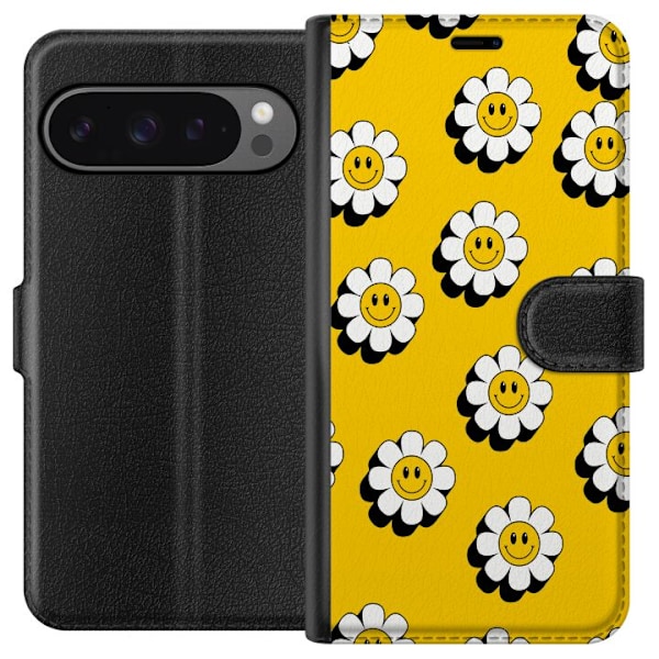 Google Pixel 9 Pro XL Lompakkokotelo Daisy-kuvio